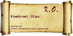 Komáromi Olga névjegykártya